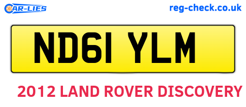 ND61YLM are the vehicle registration plates.