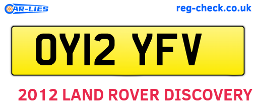 OY12YFV are the vehicle registration plates.