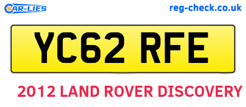 YC62RFE are the vehicle registration plates.