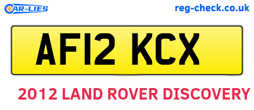 AF12KCX are the vehicle registration plates.