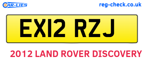 EX12RZJ are the vehicle registration plates.