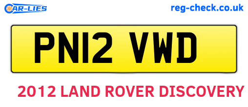 PN12VWD are the vehicle registration plates.