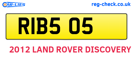 RIB505 are the vehicle registration plates.