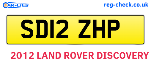 SD12ZHP are the vehicle registration plates.