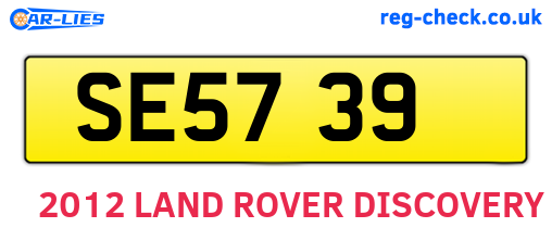 SE5739 are the vehicle registration plates.
