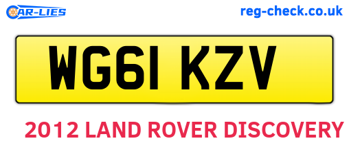 WG61KZV are the vehicle registration plates.