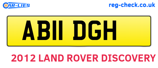 AB11DGH are the vehicle registration plates.