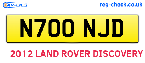 N700NJD are the vehicle registration plates.