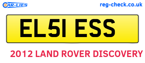 EL51ESS are the vehicle registration plates.