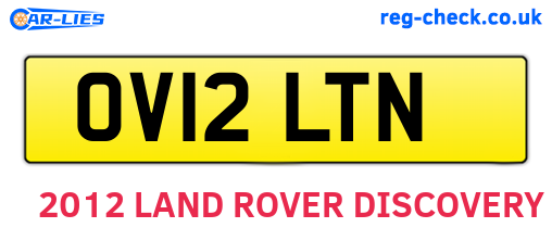 OV12LTN are the vehicle registration plates.