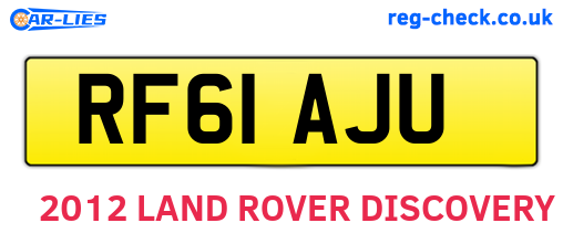 RF61AJU are the vehicle registration plates.