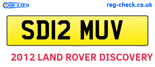 SD12MUV are the vehicle registration plates.