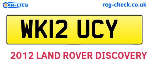 WK12UCY are the vehicle registration plates.