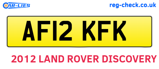 AF12KFK are the vehicle registration plates.