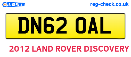 DN62OAL are the vehicle registration plates.