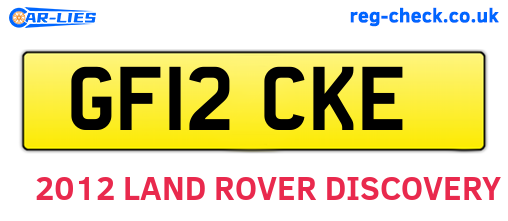 GF12CKE are the vehicle registration plates.