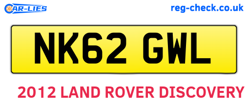 NK62GWL are the vehicle registration plates.