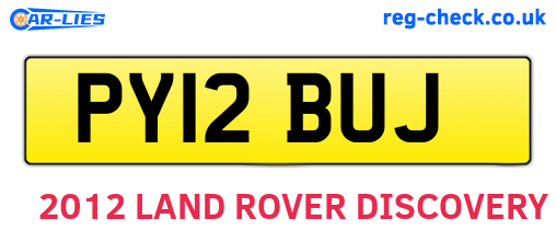 PY12BUJ are the vehicle registration plates.