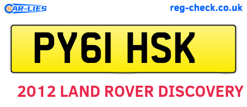 PY61HSK are the vehicle registration plates.