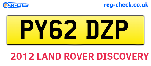 PY62DZP are the vehicle registration plates.