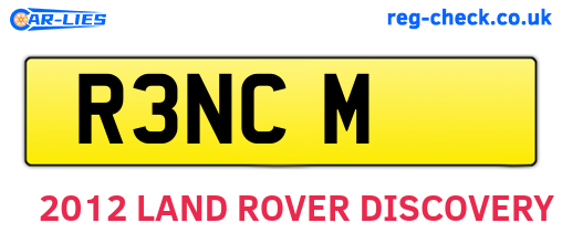 R3NCM are the vehicle registration plates.