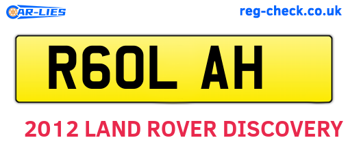 R60LAH are the vehicle registration plates.