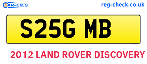 S25GMB are the vehicle registration plates.
