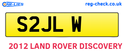S2JLW are the vehicle registration plates.