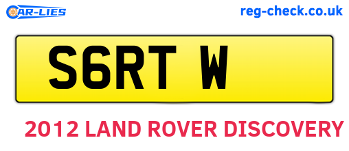 S6RTW are the vehicle registration plates.