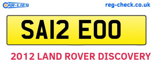 SA12EOO are the vehicle registration plates.