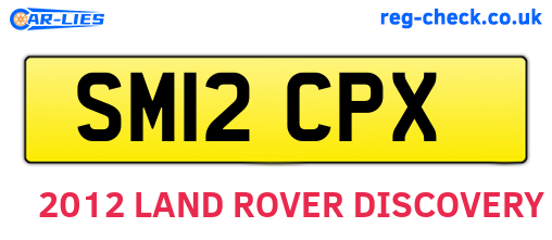 SM12CPX are the vehicle registration plates.