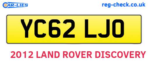 YC62LJO are the vehicle registration plates.
