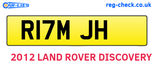 R17MJH are the vehicle registration plates.