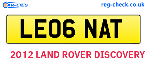 LE06NAT are the vehicle registration plates.