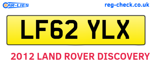 LF62YLX are the vehicle registration plates.