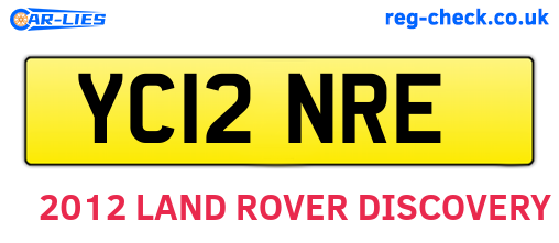 YC12NRE are the vehicle registration plates.