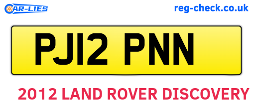 PJ12PNN are the vehicle registration plates.