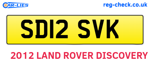 SD12SVK are the vehicle registration plates.