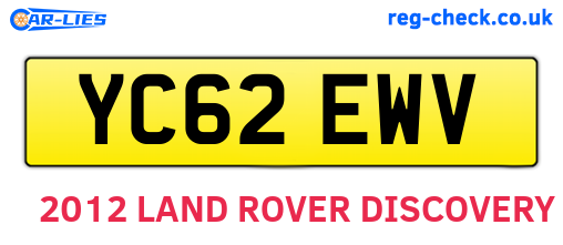 YC62EWV are the vehicle registration plates.