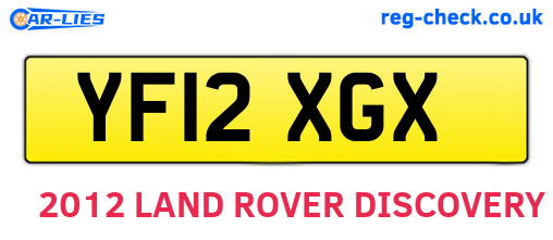 YF12XGX are the vehicle registration plates.