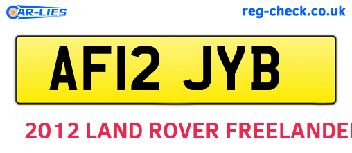 AF12JYB are the vehicle registration plates.