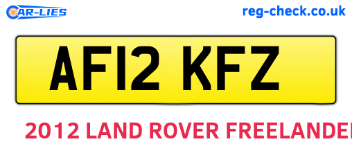 AF12KFZ are the vehicle registration plates.