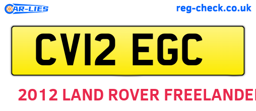 CV12EGC are the vehicle registration plates.