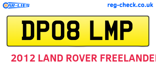 DP08LMP are the vehicle registration plates.