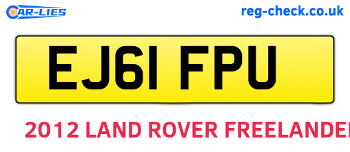 EJ61FPU are the vehicle registration plates.