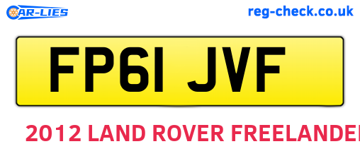 FP61JVF are the vehicle registration plates.