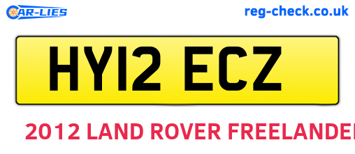 HY12ECZ are the vehicle registration plates.