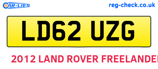 LD62UZG are the vehicle registration plates.