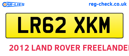 LR62XKM are the vehicle registration plates.