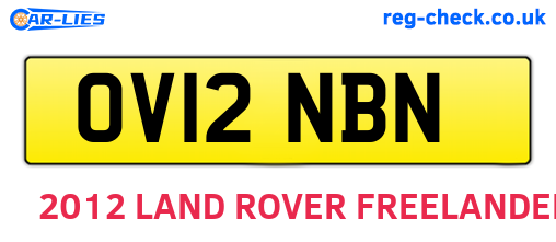 OV12NBN are the vehicle registration plates.